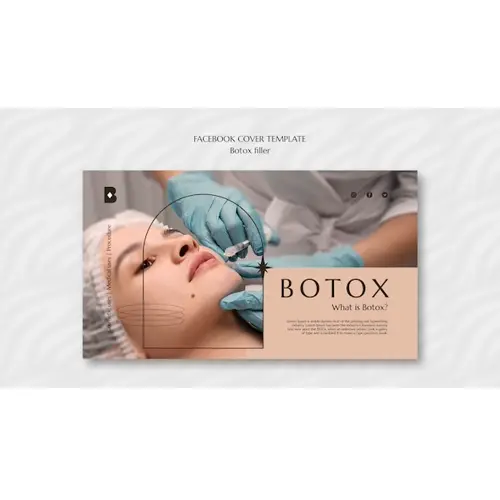 Botox filler facebook cover template