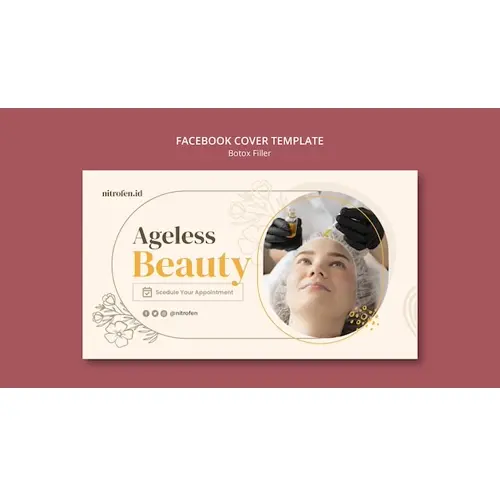 Botox filler facebook cover template