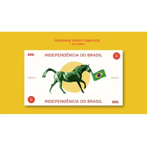 Brazil independence day facebook cover design