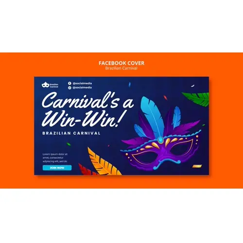Brazilian carnival facebook cover template