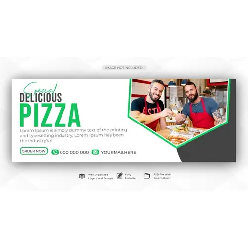 Burger and food menu facebook cover template