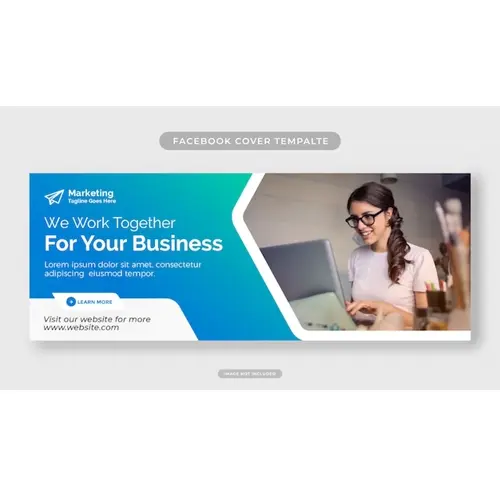 Business advertising for Facebook cover design template