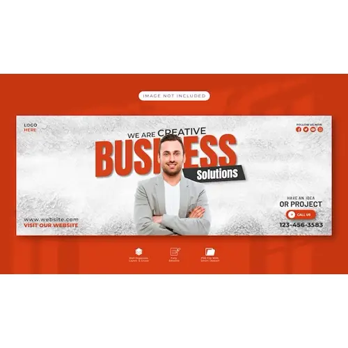 Business facebook cover banner linkedin banner design