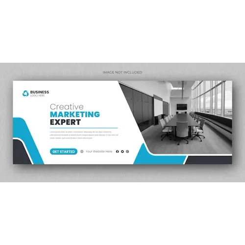 Business facebook cover and web banner template for digital marketing agency