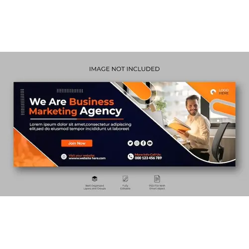 Business marketing agency Facebook banner or web template