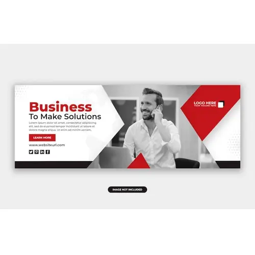 Business marketing facebook cover banner design template