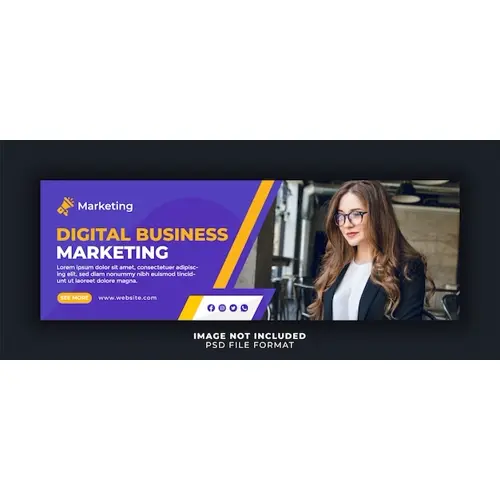 Business marketing Facebook cover template