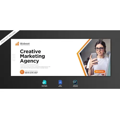 Business marketing promotion Facebook cover template