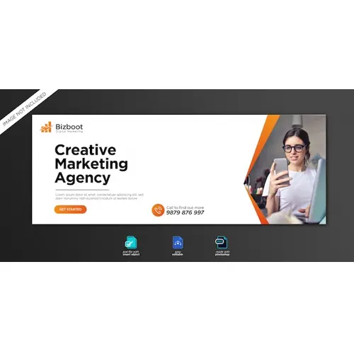 Business marketing promotion Facebook cover template