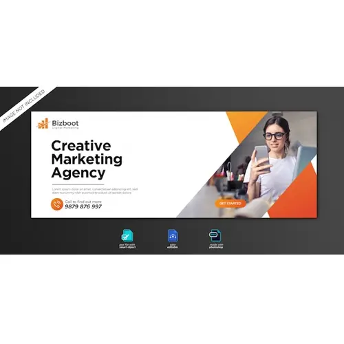 Business marketing promotion Facebook cover template