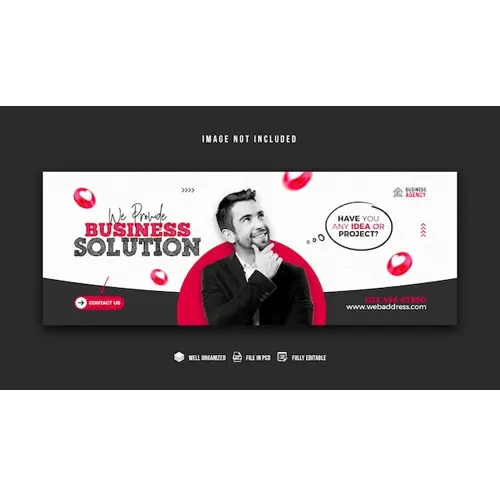 Business promotion and corporate Facebook cover template design