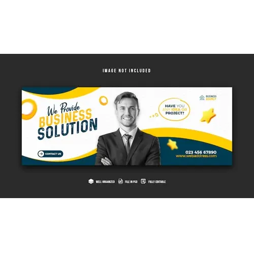 Business promotion and corporate Facebook cover template design