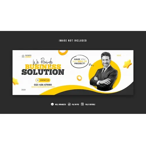 Business promotion and corporate Facebook cover template design