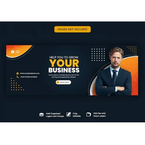 Business promotion and corporate facebook cover template