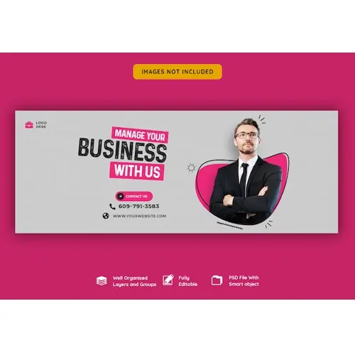 Business promotion and corporate facebook cover template