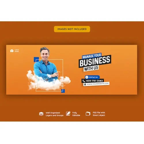 Business promotion and corporate facebook cover template
