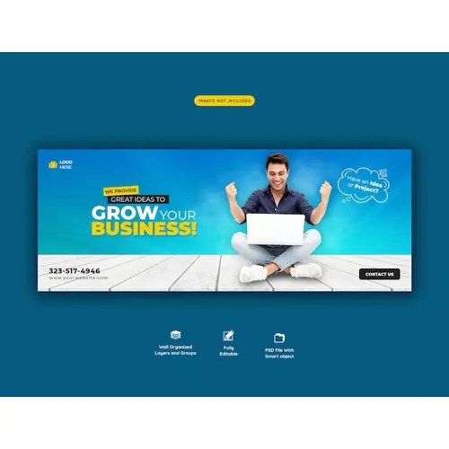 Business promotion and corporate Facebook cover template