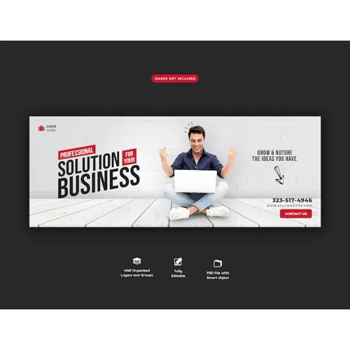 Business promotion and corporate Facebook cover template