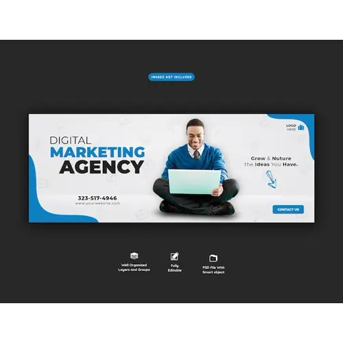 Business promotion and corporate Facebook cover template