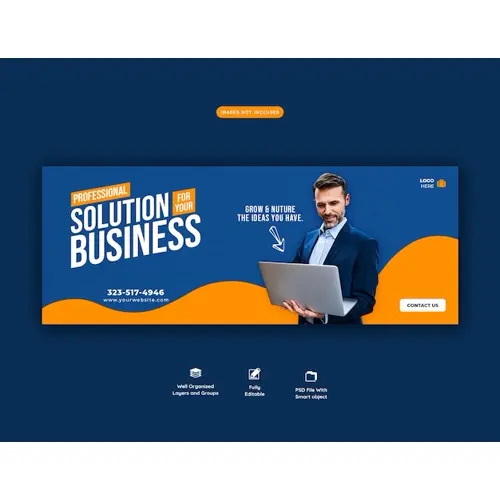 Business promotion and corporate Facebook cover template