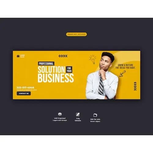 Business promotion and corporate Facebook cover template
