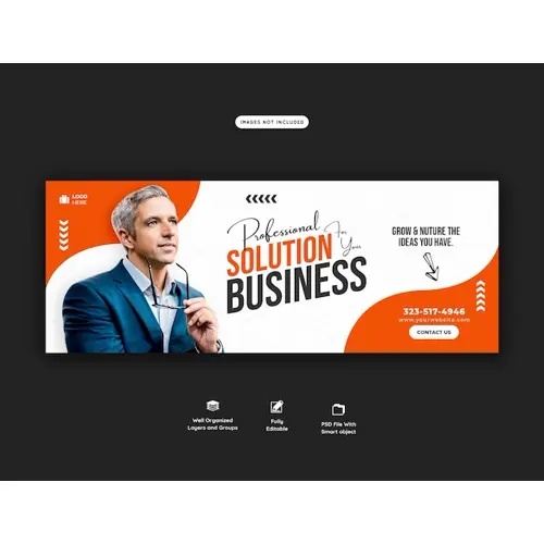 Business promotion and corporate facebook cover template