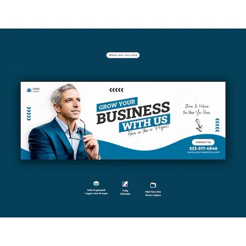 Business promotion and corporate facebook cover template