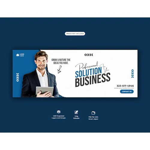 Business promotion and corporate facebook cover template
