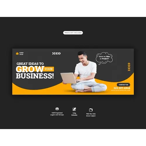 Business promotion and corporate facebook cover template