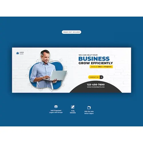 Business promotion and corporate facebook cover template