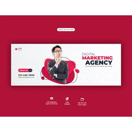 Business promotion and corporate facebook cover template