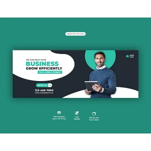 Business promotion and corporate facebook cover template