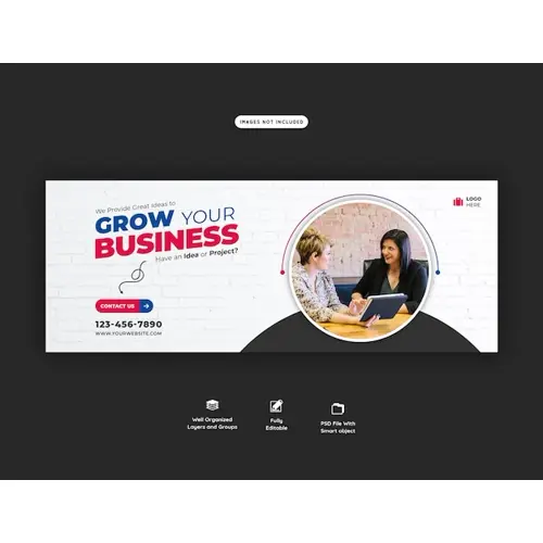 Business promotion and corporate facebook cover template