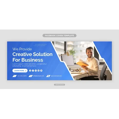 Business promotion and corporate Facebook cover template
