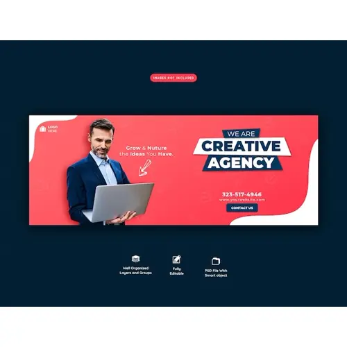 Business promotion and creative facebook cover template