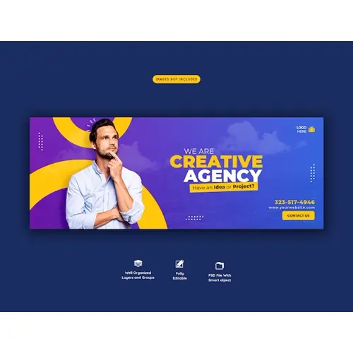 Business promotion and creative facebook cover template