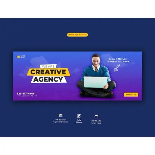 Business promotion and creative facebook cover template