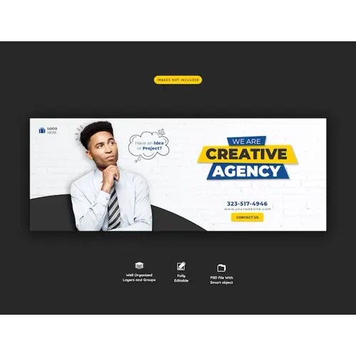 Business promotion and creative facebook cover template