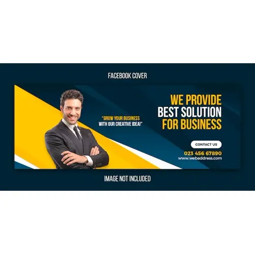 Business promotion and creative facebook cover template
