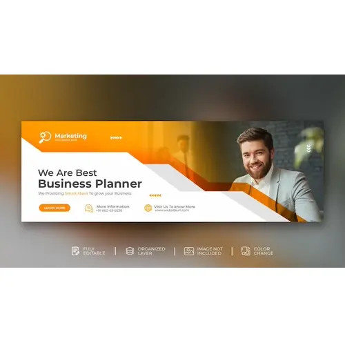 Business solution agency corporate facebook cover social media promotion template free psd