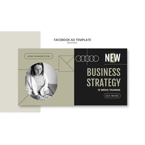 Business strategy facebook template