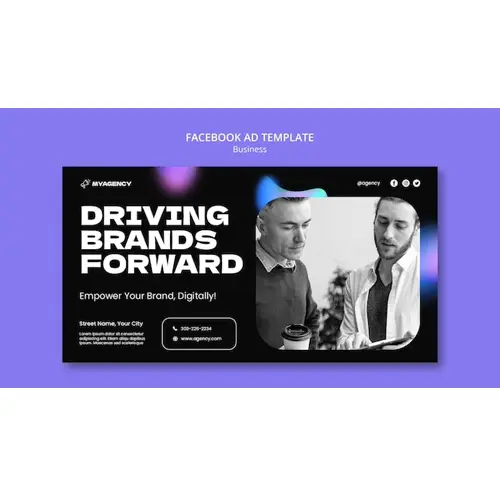 Business strategy facebook template