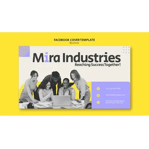 Business web facebook cover template