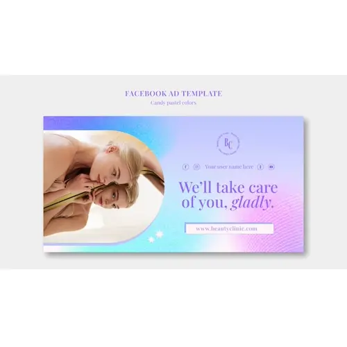 Candy pastel colors facebook template