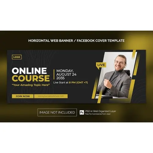 Car Rental Sale Horizontal Banner or Facebook Cover Advertising Template