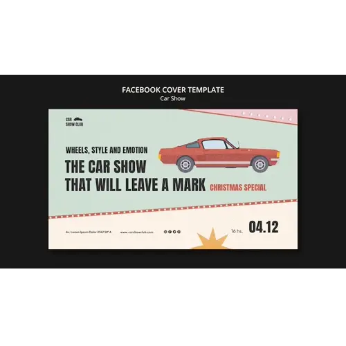 Car show facebook cover template