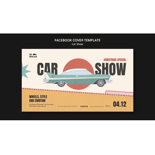 Car show facebook cover template