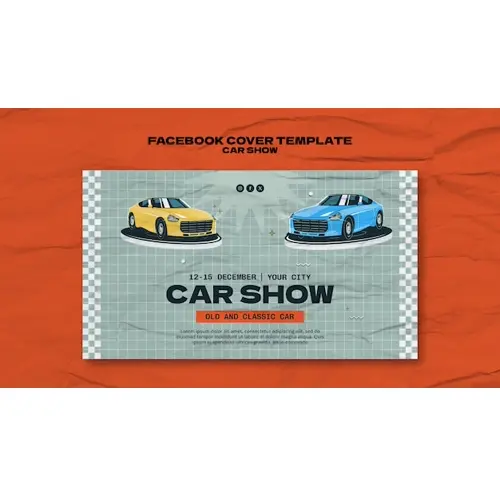 Car show facebook cover template
