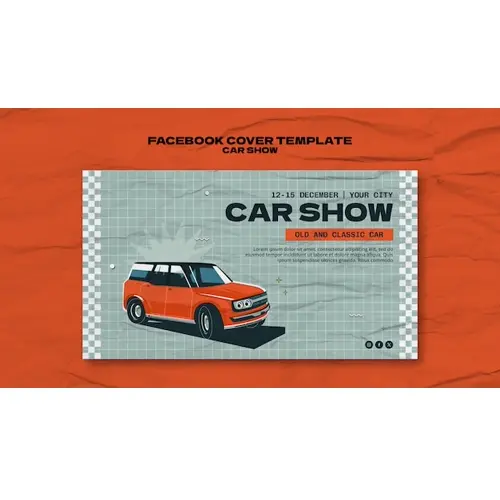 Car show facebook cover template
