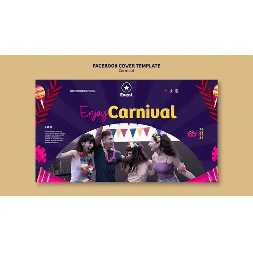 Carnival event facebook cover template